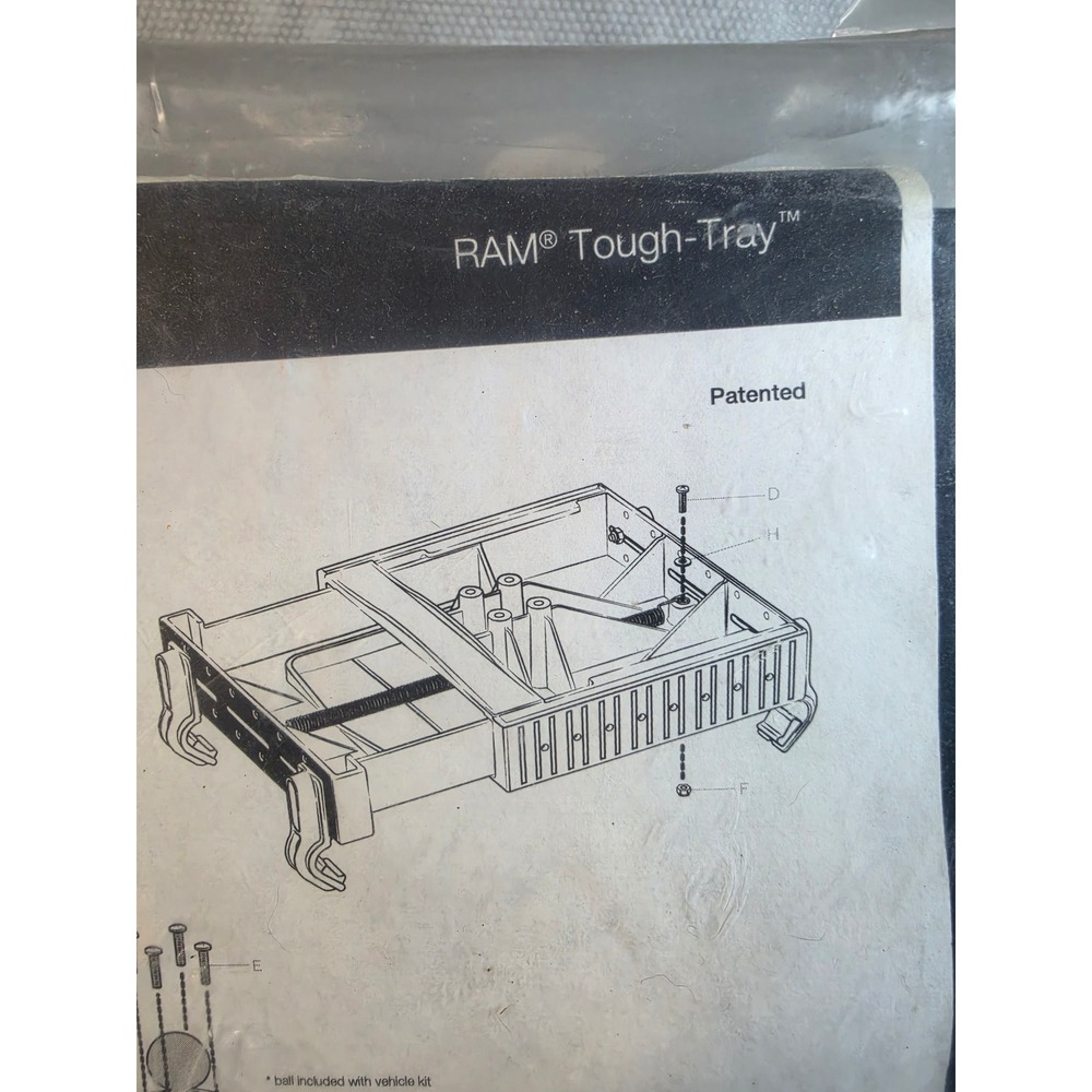 RAM Mounts Tough-Tray Universal Laptop Holder RAM-234-3 Black 10-16in Width - Picture 3 of 9